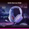 Glorious Gaming Glorious GHS Eternal RGB - Stereo RGB spēļu austiņas PC, PS5, PS4, Switch - pielāgoti leņķa draiveri, regulējams kristāldzidrs noņemams mikrofons, USB-C - izturīgas, visu dienu/nakti ērtas - Baltas