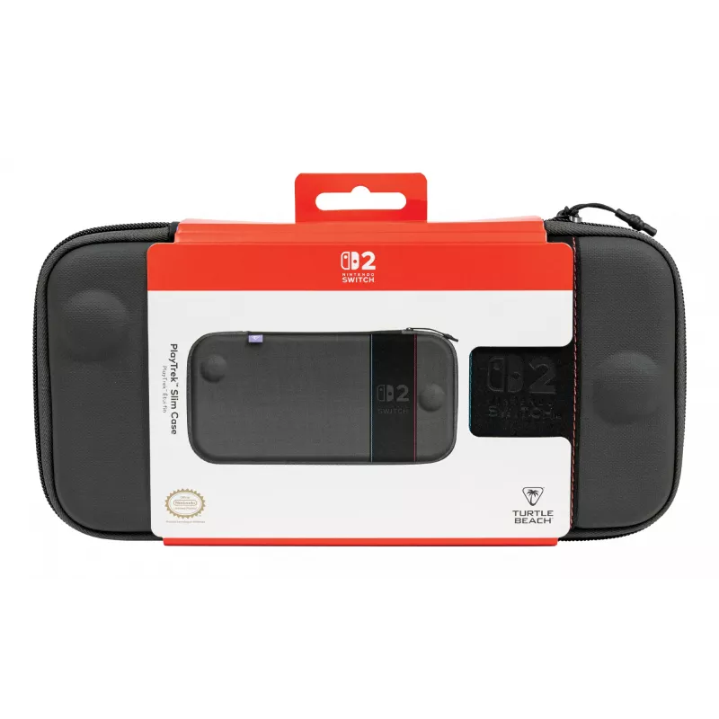 Ceļojuma maciņš Turtle Beach PlayTrek Slim Case Nintendo Switch 2 — ogleklis melns, 290×58×145 mm