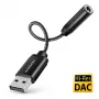 Axagon ADA-HA USB-A uz 3.5 mm ligzdu Hi-Res DAC Audio Adapteris, 384kHz/32bit, Stereo