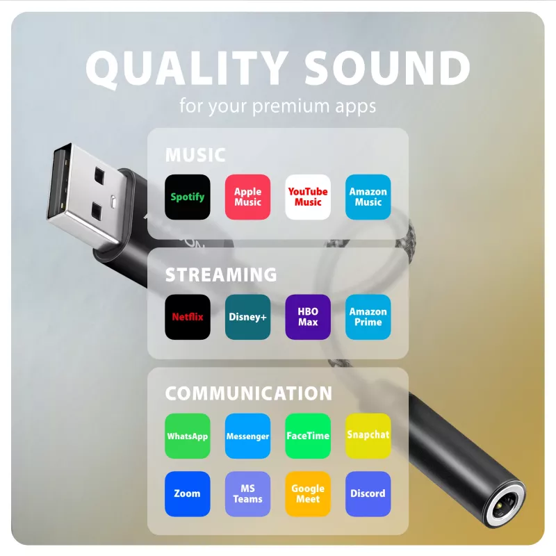 Axagon ADA-HA USB-A uz 3.5 mm ligzdu Hi-Res DAC Audio Adapteris, 384kHz/32bit, Stereo