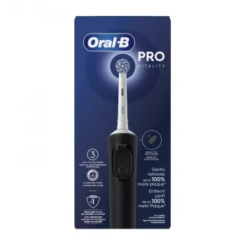 Elektriskā zobu birste BRAUN Oral‑B Vitality Pro — Rotējoša/Oscilējoša, Melna