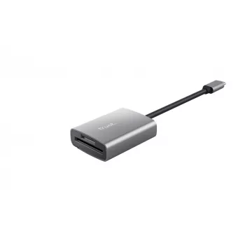 Trust 24136 karšu lasītājs USB 3.2 Gen 1 (3.1 Gen 1) Type-C alumīnija korpuss