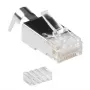 ACT FA2001 RJ45 CAT6A ekranēts modulārais savienotājs apaļajam kabelim (25 gab.)
