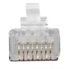 ACT FA2001 RJ45 CAT6A ekranēts modulārais savienotājs apaļajam kabelim (25 gab.)