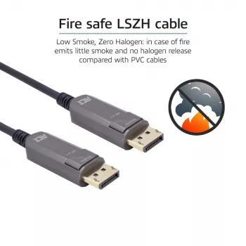 ACT AK4172 DisplayPort kabelis 20 m Melns