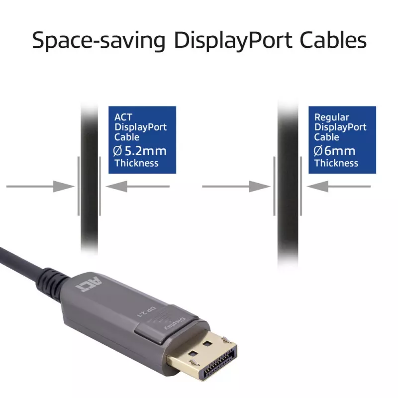 ACT AK4174 DisplayPort kabelis 40 m Melns