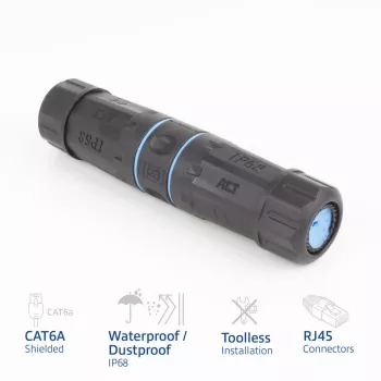 ACT SD6522 Shielded CAT6A āra IP68 RJ45 savienotājs