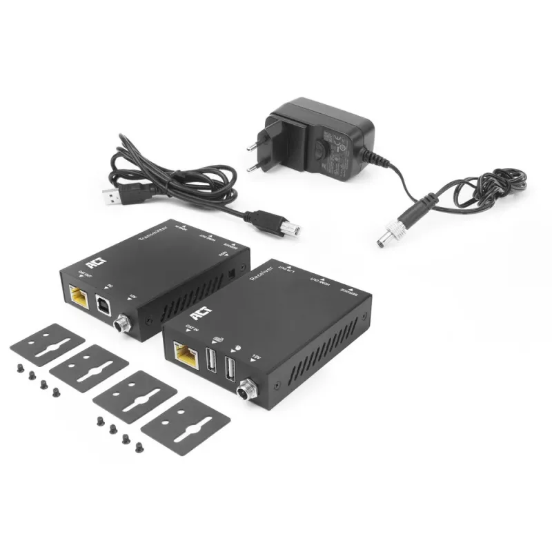 ACT AC7815 HDMI 2.0 KVM pagarinātāju komplekts 4K@60Hz, CAT6A līdz 70m