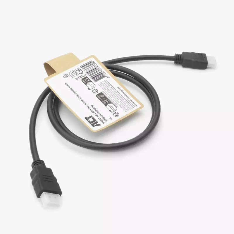 ACT AK3873 HDMI kabelis 2 m HDMI Type A (Standarta) Melns