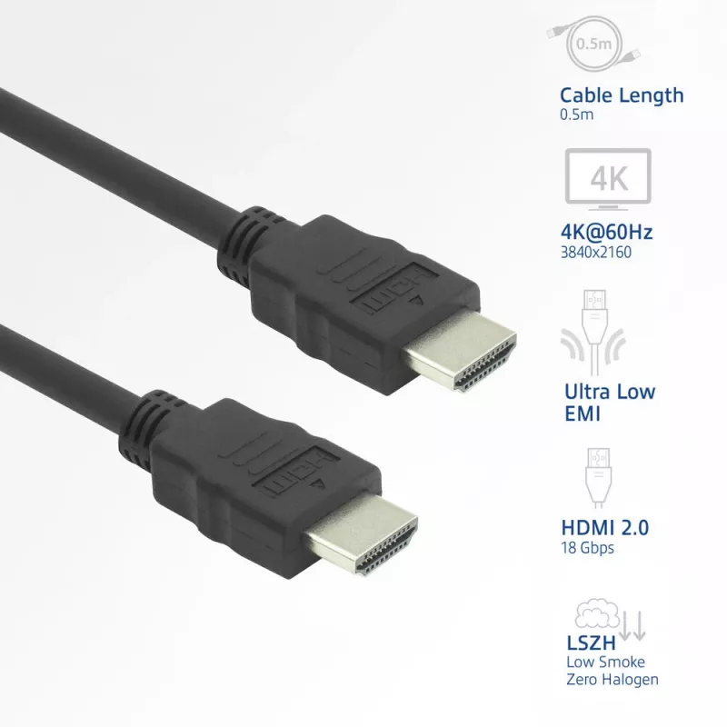 ACT AK3874 HDMI kabelis 3 m HDMI Type A (Standarta) Melns