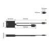 ACT HDMI uz USB Type-C sievišķais adapteris, 4K@60Hz, 0.25m