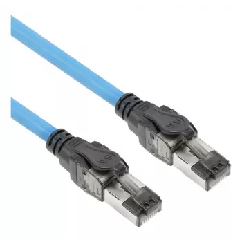 ACT Blue 20 m S/FTP CAT6A B2ca PoE++ 100 W cietdzīslu instalācijas kabelis, RJ45 tēviņš–tēviņš