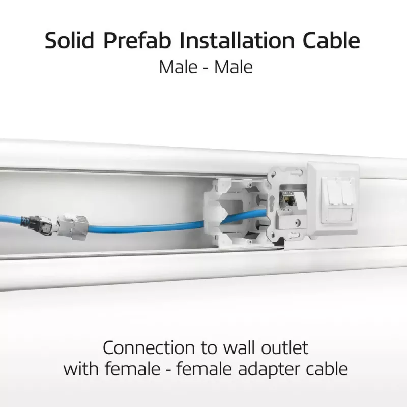 ACT Blue 25 metri S/FTP CAT6A B2ca PoE++ 100W cietā instalācijas kabeļa komplekts, RJ45 tēviņš–tēviņš
