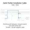 ACT Blue 25 metri S/FTP CAT6A B2ca PoE++ 100W cietā instalācijas kabeļa komplekts, RJ45 tēviņš–tēviņš