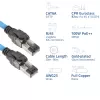 ACT Blue 60 metri S/FTP CAT6A B2ca PoE++ 100W cietā instalācijas kabelis, RJ45 vīrietis–vīrietis