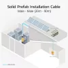 ACT Blue 60 metri S/FTP CAT6A B2ca PoE++ 100W cietā instalācijas kabelis, RJ45 vīrietis–vīrietis