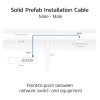ACT Blue 60 metri S/FTP CAT6A B2ca PoE++ 100W cietā instalācijas kabelis, RJ45 vīrietis–vīrietis