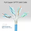 ACT Blue 20 metri S/FTP CAT6A B2ca PoE++ 100W cietā instalācijas kabelis, RJ45 tēviņš – mātīte
