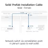 ACT Blue 20 metri S/FTP CAT6A B2ca PoE++ 100W cietā instalācijas kabelis, RJ45 tēviņš – mātīte