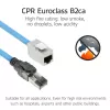 ACT Blue 25 metri S/FTP CAT6A B2ca PoE++ 100W cieta vada instalācijas kabelis, RJ45 vīrietis – sieviete