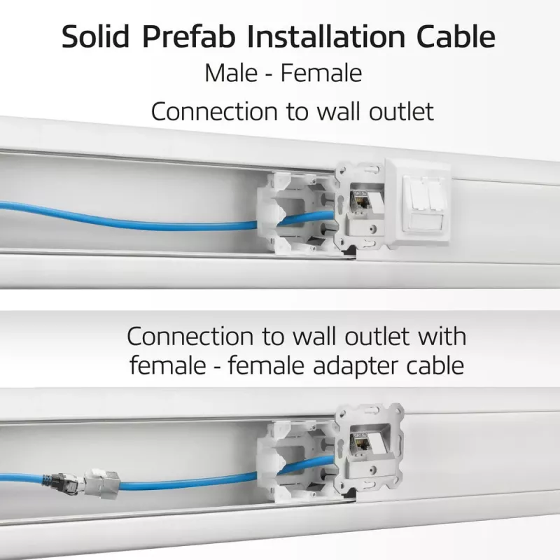 ACT Blue 25 metri S/FTP CAT6A B2ca PoE++ 100W cieta vada instalācijas kabelis, RJ45 vīrietis – sieviete