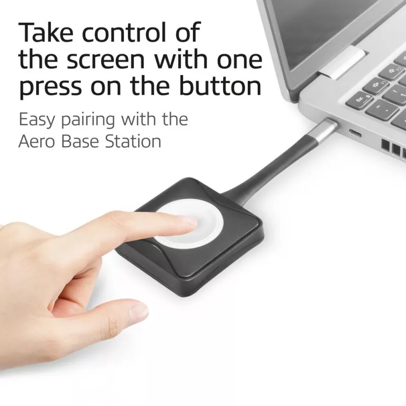 ACT Aero 4K prezentācijas poga, melna, 1 gab., 3840 x 2160, Aero 4K bezvadu prezentācijas sistēma, 0 - 40 °C