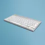 R-Go Tools ergonomiskā tastatūra R-Go Compact Break, kompakta tastatūra ar pārtraukuma programmatūru, QWERTZ (CH), Bluetooth, balta
