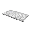 R-Go Tools ergonomiskā tastatūra R-Go Compact Break, kompakta tastatūra ar pārtraukuma programmatūru, QWERTZ (CH), Bluetooth, balta