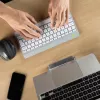 R-Go Tools ergonomiskā tastatūra R-Go Compact Break, kompakta tastatūra ar pārtraukuma programmatūru, QWERTZ (CH), Bluetooth, balta