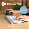 R-Go Tools ergonomiskā tastatūra R-Go Compact Break, kompakta tastatūra ar pārtraukuma programmatūru, QWERTZ (CH), Bluetooth, balta