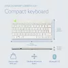 R-Go Tools ergonomiskā tastatūra R-Go Compact Break, kompakta tastatūra ar pārtraukuma programmatūru, QWERTZ (CH), Bluetooth, balta