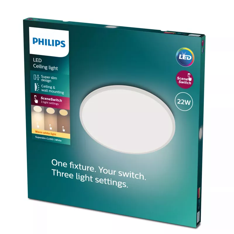 Griestu lampa Philips Functional Super Slim 22 W Balta Apaļa LED