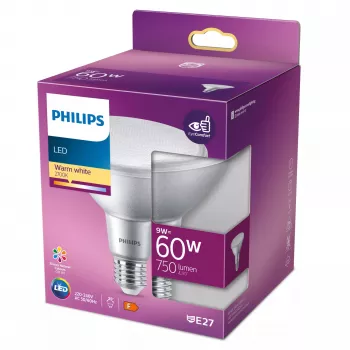 Philips PAR38 9W LED reflektora spuldze (60W ekvivalents) E27 750 lm 2700K CRI90 25°