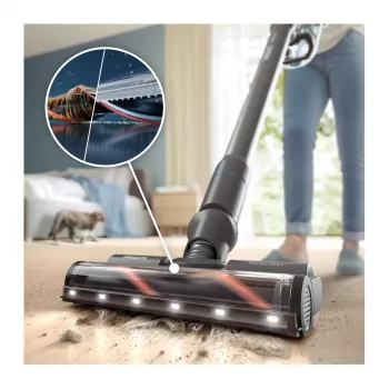 2-in-1 kociņu putekļsūcējs Philips XC8155/01 — bezvadu slapjās un sausās tīrīšanas ciklona putekļsūcējs, 25.2 V, 0.6 L tvertne, zils