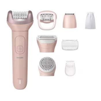 Epilators Philips Series 9000 BRE719/00 — bezvadu slapjai/sausai lietošanai, 32 pincetes, 2 ātrumi, rozā
