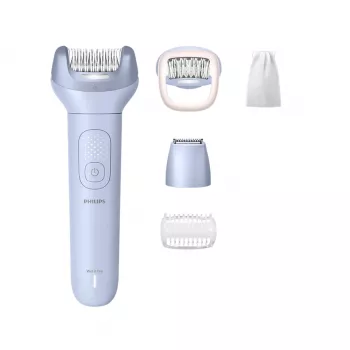 Epilators Philips 8000 sērijas BRE711/00 — 32 pincetes, 2 ātrumi, slapjai/sausai lietošanai, iebūvēts Li‑Ion akumulators, zils