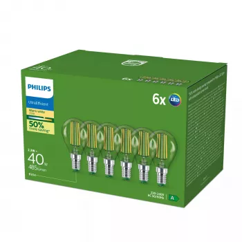 Philips LED spuldze E14 2.3 W 485 lm Silta balta gaisma 300° CRI 80