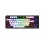 Bezvadu tastatūra HATOR Skyfall 80 MAG ULTIMA 8K, USB + RF 2.4 GHz + Bluetooth, QWERTY US English, Melna/Balta