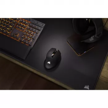 Corsair SCIMITAR ELITE WIRELESS spēļu pele, labā roka, RF bezvadu + Bluetooth + USB Type-C, optiskais sensors, 26000 DPI