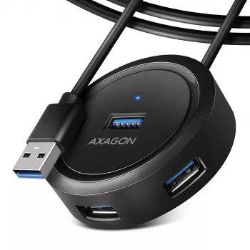 AXAGON HUE-P1AL USB 3.2 Gen 1 4-portu centrmezgls