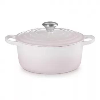 Le Creuset Signature Čuguna Apaļā Katliņa 24cm čaulas rozā