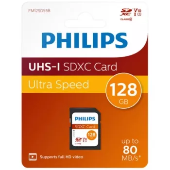 Philips 128GB SDXC UHS-I atmiņas karte FM12SD55B/00