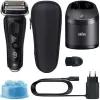 Braun Series 9 9352cc Sport Skūšanās Mašīna Ar Trimmeri, Melna Pelēka