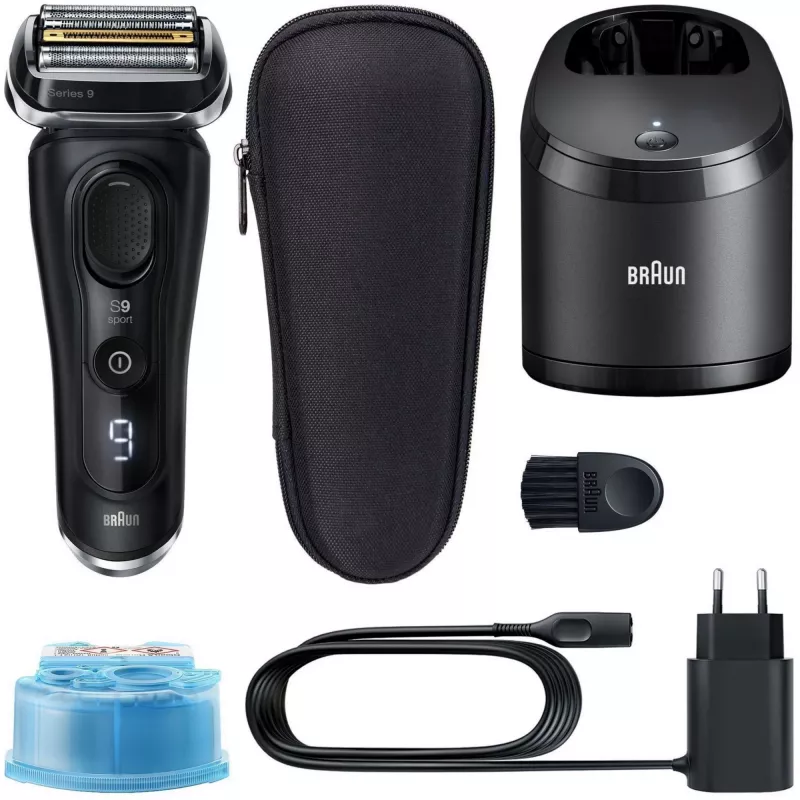 Braun Series 9 9352cc Sport Skūšanās Mašīna Ar Trimmeri, Melna Pelēka