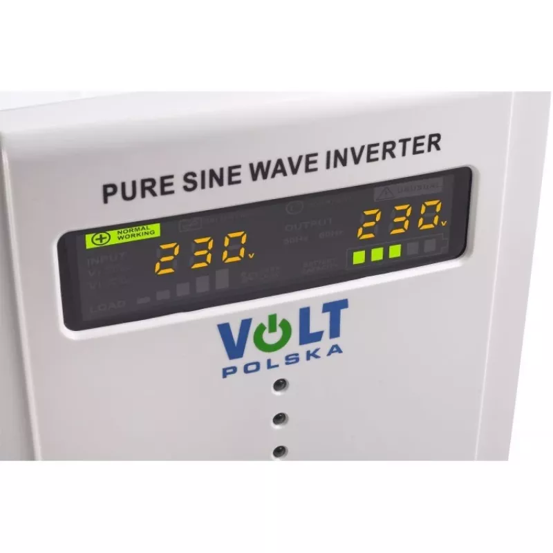 Volt Polska SINUSPRO-500E tīrā sinusa invertors, 350 W nepārtrauktā jauda / 500 W maksimālā jauda, 12/230 V