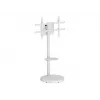 TECHLY grīdas statīvs ar ratiņu plauktu LCD/LED/Plasma TV 37collu-86collu Balts