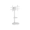TECHLY grīdas statīvs ar ratiņu plauktu LCD/LED/Plasma TV 37collu-86collu Balts