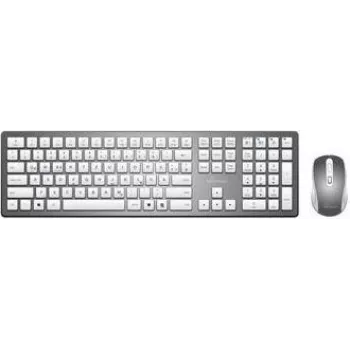 Bezvadu tastatūra un optiskā pele MediaRange MROS135 QWERTZ Sudraba
