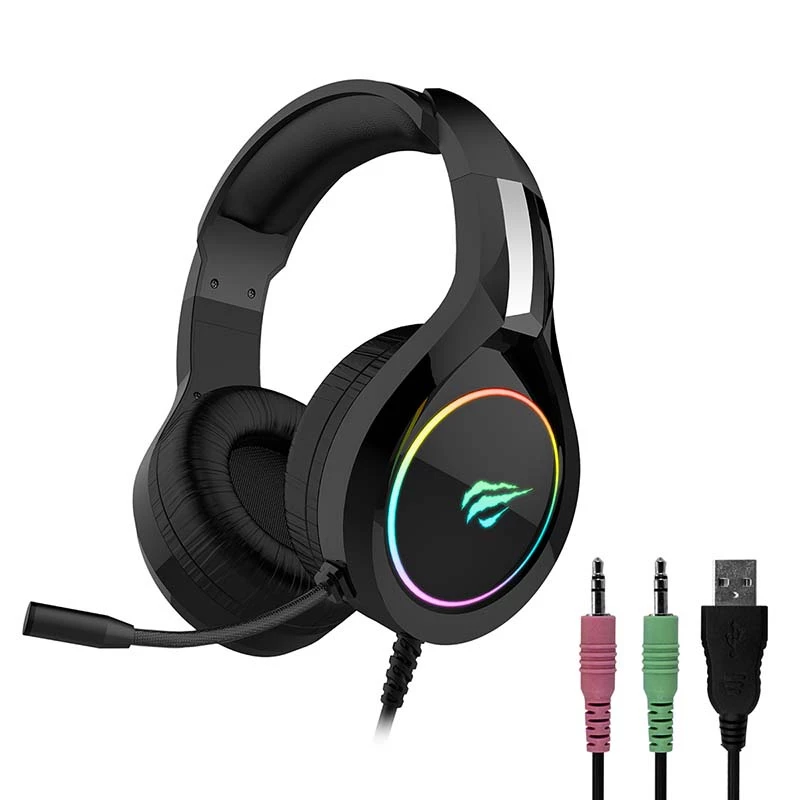 Spēļu austiņas Havit GAMENOTE H2232D RGB USB+3.5mm