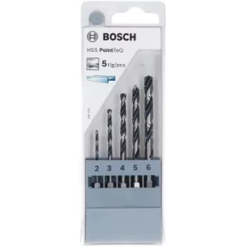 Bosch HSS Twist Drill Bit PointTeQ Sey urbju komplekts 5 gab. ar sešstūra kātu